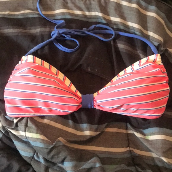 open to offers Pink, White, & Blue Striped Bikini - Picture 2 of 6